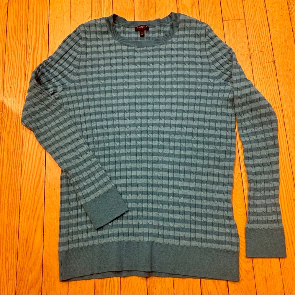 Talbots stretch cable knit sweater